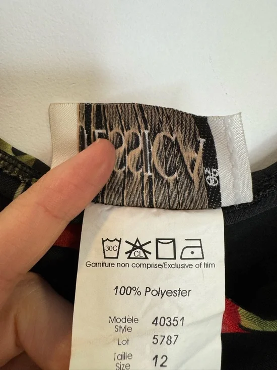 Jessica Black Slip Midi Dress with Red Rose Print chic romantic style 90's 12 - Picture 5 of 6